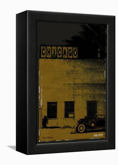 Vice City - Chicago grey-Pascal Normand-Framed Stretched Canvas