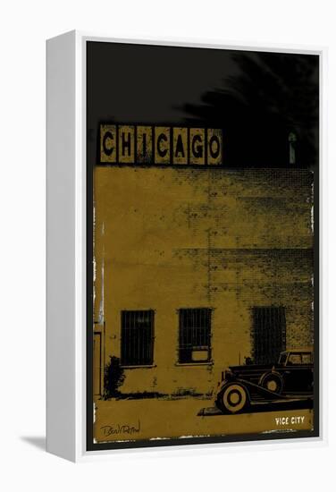 Vice City - Chicago grey-Pascal Normand-Framed Stretched Canvas