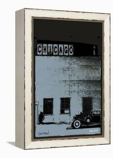 Vice City - Chicago grey-Pascal Normand-Framed Stretched Canvas