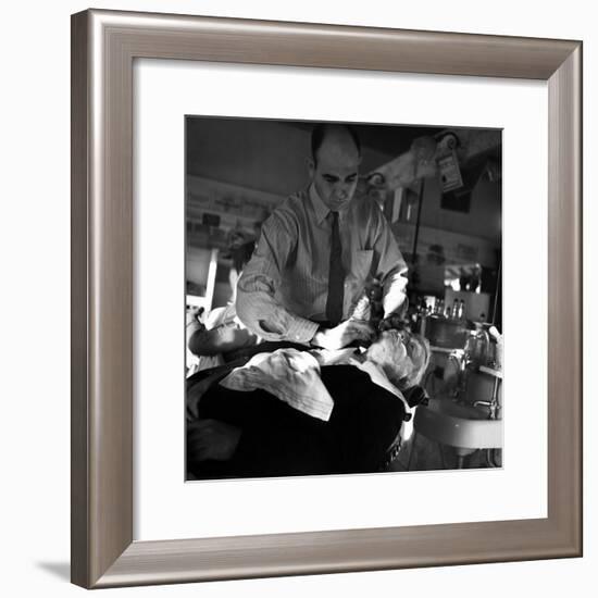 Vice President John Garner Being Shaved by the Barber-Bernard Hoffman-Framed Photographic Print