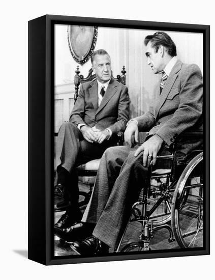 Vice President Spiro Agnew Visits with Right Wing Segregationist Democratic Governor George Wallace-null-Framed Stretched Canvas