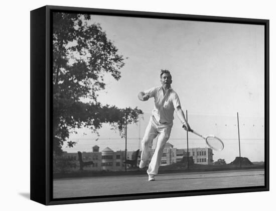 Vice Presidential Candidate Henry A. Wallace, Playing a Game of Tennis-Thomas D^ Mcavoy-Framed Premier Image Canvas