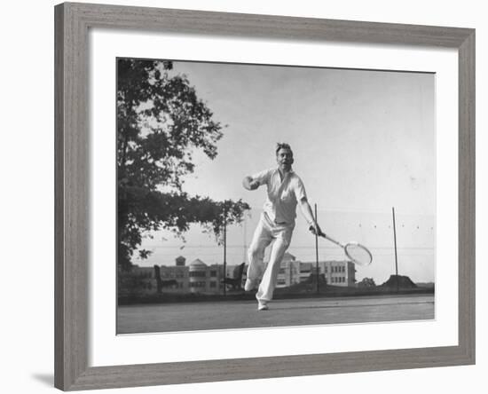 Vice Presidential Candidate Henry A. Wallace, Playing a Game of Tennis-Thomas D^ Mcavoy-Framed Premium Photographic Print