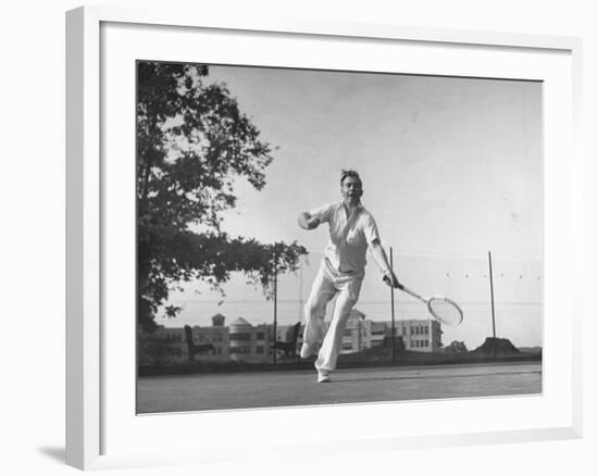 Vice Presidential Candidate Henry A. Wallace, Playing a Game of Tennis-Thomas D^ Mcavoy-Framed Premium Photographic Print
