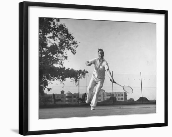 Vice Presidential Candidate Henry A. Wallace, Playing a Game of Tennis-Thomas D^ Mcavoy-Framed Premium Photographic Print