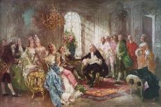 The Presentation of the Young Mozart to Mme De Pompadour at Versailles in 1763-Vicente De Paredes-Framed Premier Image Canvas
