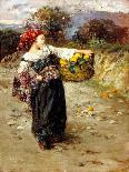 Returning from the Grove, (Oil on Canvas)-Vicenzo Irolli-Giclee Print