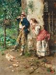 Returning from the Grove, (Oil on Canvas)-Vicenzo Irolli-Giclee Print