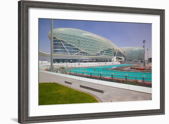 Viceroy Hotel and Formula 1 Racetrack, Yas Island, Abu Dhabi, United Arab Emirates, Middle East-Frank Fell-Framed Photographic Print