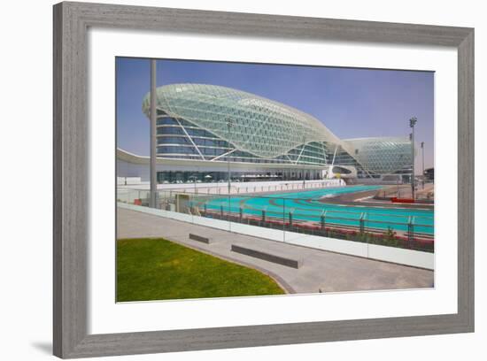 Viceroy Hotel and Formula 1 Racetrack, Yas Island, Abu Dhabi, United Arab Emirates, Middle East-Frank Fell-Framed Photographic Print