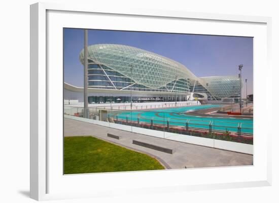 Viceroy Hotel and Formula 1 Racetrack, Yas Island, Abu Dhabi, United Arab Emirates, Middle East-Frank Fell-Framed Photographic Print