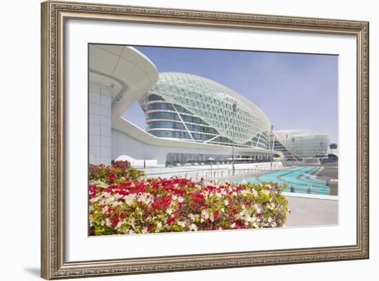 Viceroy Hotel and Formula 1 Racetrack, Yas Island, Abu Dhabi, United Arab Emirates, Middle East-Frank Fell-Framed Photographic Print