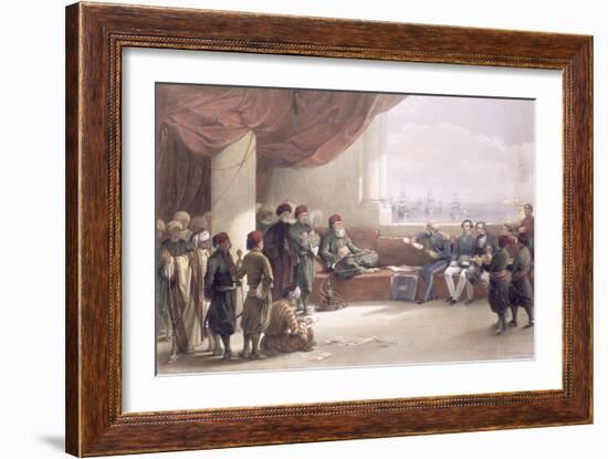 Viceroy of Egypt at His Palace at Alexandria, May 12th 1839, from Egypt and Nubia, Vol.3-David Roberts-Framed Giclee Print