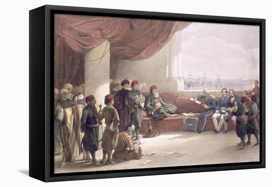 Viceroy of Egypt at His Palace at Alexandria, May 12th 1839, from Egypt and Nubia, Vol.3-David Roberts-Framed Premier Image Canvas