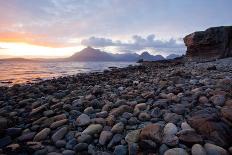 Beautiful Sunset at Stony Beach Elgol Isle of Skye Highland Scotland-vichie81-Photographic Print