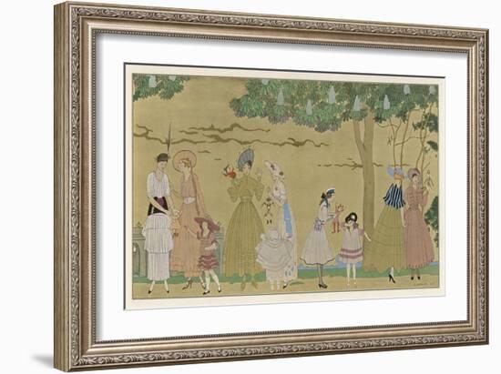 Vichy Fashions 1915-Georges Barbier-Framed Art Print