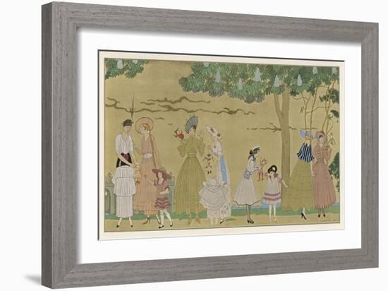 Vichy Fashions 1915-Georges Barbier-Framed Art Print