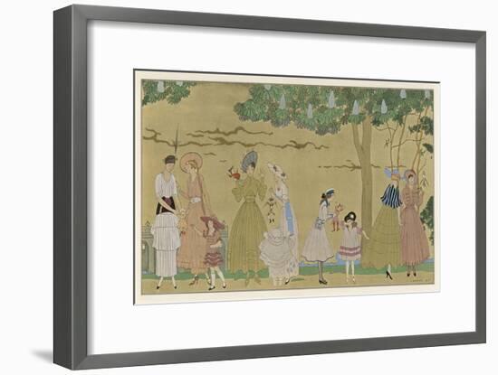 Vichy Fashions 1915-Georges Barbier-Framed Art Print