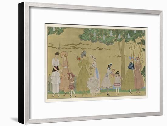 Vichy Fashions 1915-Georges Barbier-Framed Art Print