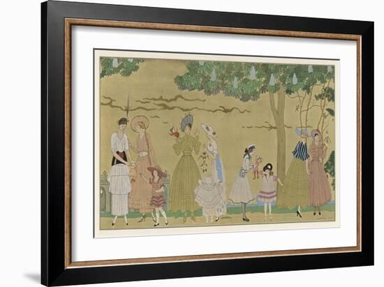 Vichy Fashions 1915-Georges Barbier-Framed Art Print