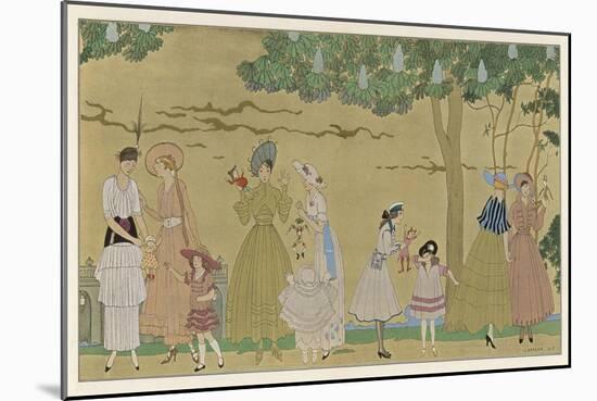 Vichy Fashions 1915-Georges Barbier-Mounted Art Print