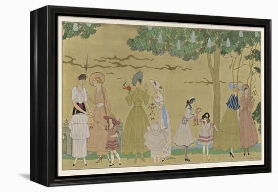 Vichy Fashions 1915-Georges Barbier-Framed Stretched Canvas