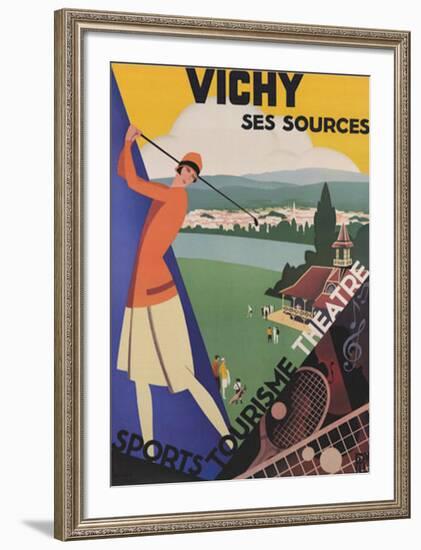 Vichy, Ses Soursec-Roger Broders-Framed Art Print