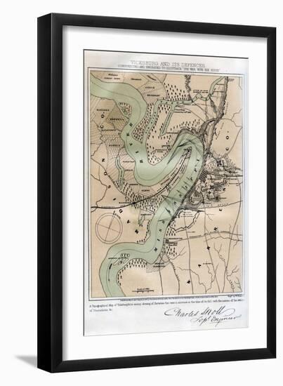 Vicksburg, Mississippi, and its Defences, 1862-1867-W Kemble-Framed Giclee Print