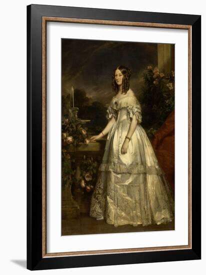 Victoire Auguste Antoinette, duchesse de Saxe, princesse de Saxe-Cobourg-Gotha, duchesse de-Franz Xaver Winterhalter-Framed Giclee Print