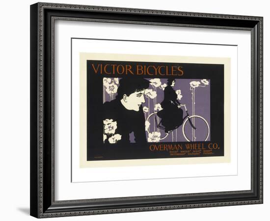 Victor Bicycles Overman Wheel Co.-Will Bradley-Framed Art Print