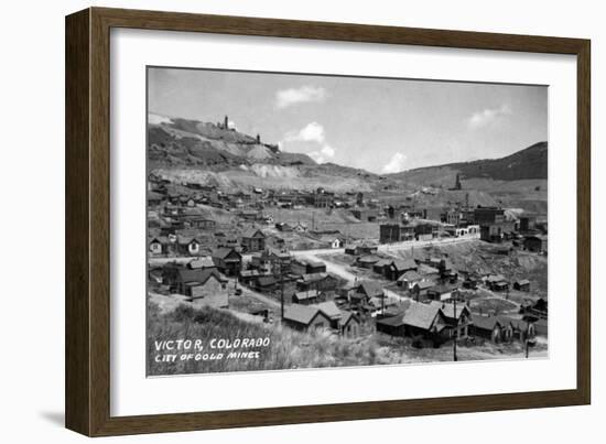 Victor, Colorado - General View of City of Gold Mines-Lantern Press-Framed Art Print