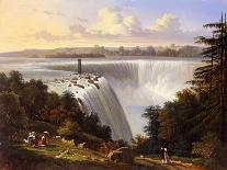 Niagara Falls Scene-Victor De Grailly-Framed Premier Image Canvas