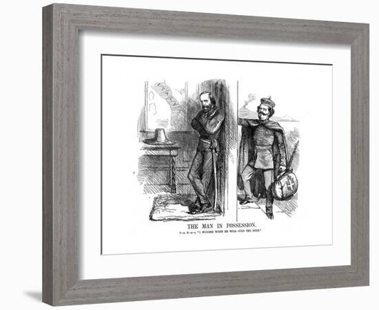 Victor Emmanuel II Knocking on the Door of Naples, 1861-John Tenniel-Framed Giclee Print