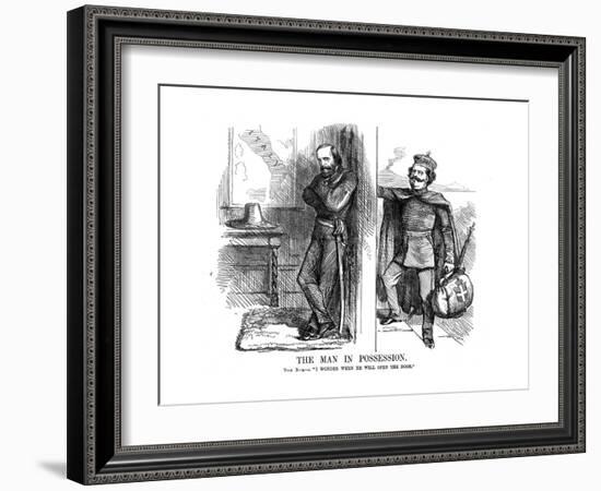 Victor Emmanuel II Knocking on the Door of Naples, 1861-John Tenniel-Framed Giclee Print