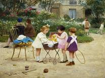 Playing with a Hoop-Victor Gabriel Gilbert-Giclee Print