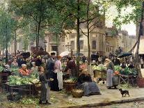 A Street Market, Paris, France-Victor Gabriel Gilbert-Giclee Print