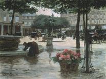 Flower Seller near the Louvre, Paris-Victor Gilbert-Framed Giclee Print