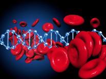 DNA And Red Blood Cells-Victor Habbick-Photographic Print