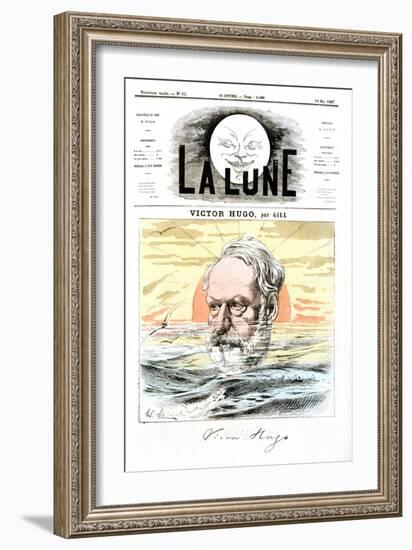 Victor Hugo, French Poet, Dramatist and Novelist, 1867-Andre Gill-Framed Giclee Print