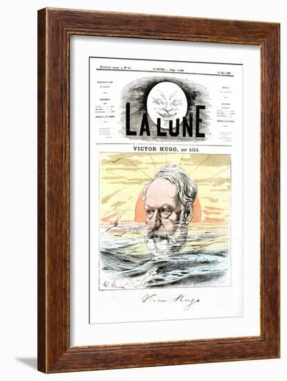 Victor Hugo, French Poet, Dramatist and Novelist, 1867-Andre Gill-Framed Giclee Print