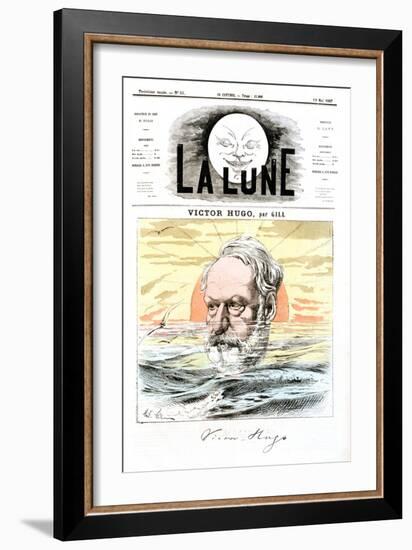 Victor Hugo, French Poet, Dramatist and Novelist, 1867-Andre Gill-Framed Giclee Print