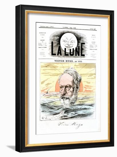 Victor Hugo, French Poet, Dramatist and Novelist, 1867-Andre Gill-Framed Giclee Print