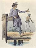 Malaysian Men's Costumes on Ambon Island from Voyage De La Corvette L'Astrolabe-Victor J Adam-Giclee Print