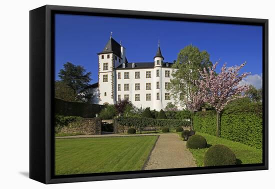 Victor's Residenz Hotel Schloss Berg, Nennig on Upper Moselle River, Saarland, Germany, Europe-Hans-Peter Merten-Framed Premier Image Canvas