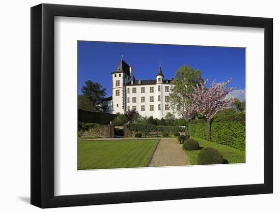 Victor's Residenz Hotel Schloss Berg, Nennig on Upper Moselle River, Saarland, Germany, Europe-Hans-Peter Merten-Framed Photographic Print