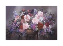 Daisies and Delphiniums-Victor Santos-Framed Giclee Print