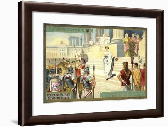 Victor Visiting the Capitol to Make Offerings to Jupiter, Ancient Rome-null-Framed Giclee Print