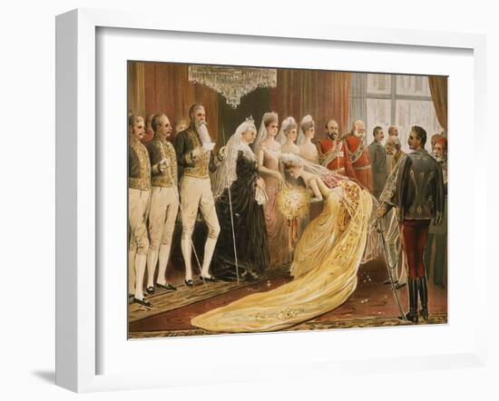 Victoria, 1819-1901 Queen of England, at 1887 Reception for her Jubilee-null-Framed Giclee Print