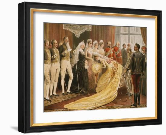Victoria, 1819-1901 Queen of England, at 1887 Reception for her Jubilee-null-Framed Giclee Print