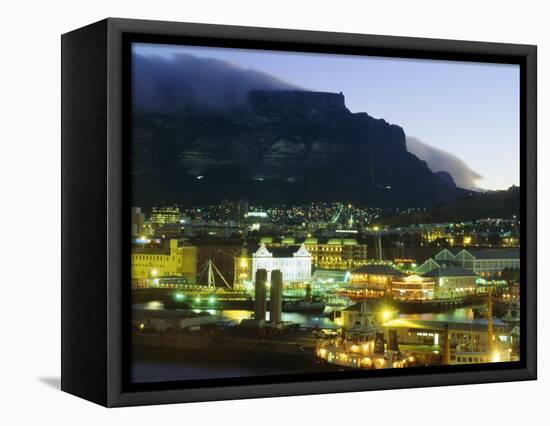 Victoria and Albert Waterfront with Table Mountain Behind, Cape Town, South Africa-Fraser Hall-Framed Premier Image Canvas